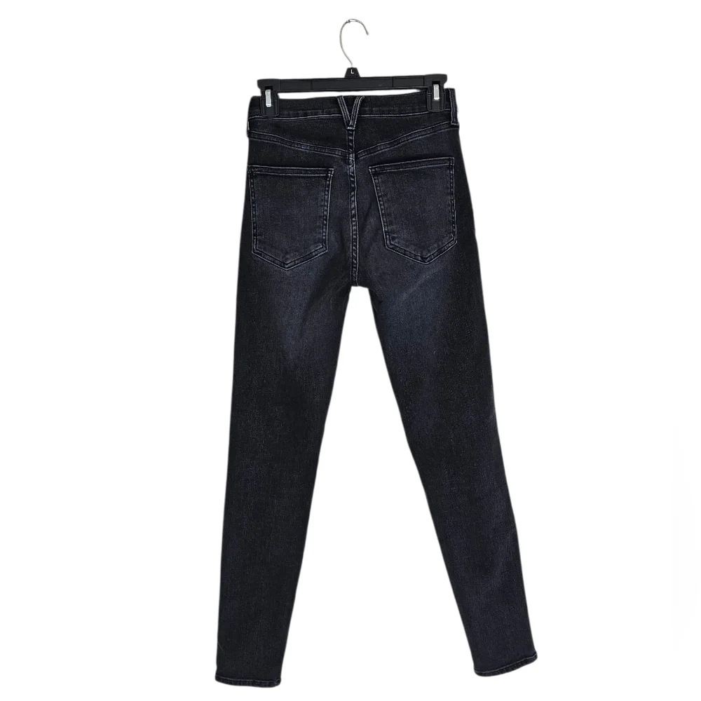 Veronica Beard Debbie Ankle Skinny High Rise  Black Gray Jeans 27 Preowned‎